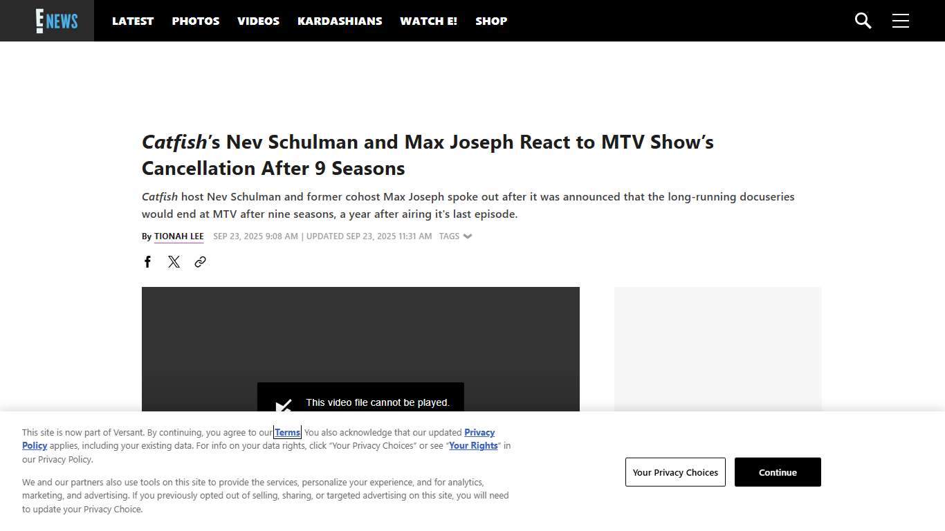 Nev Schulman, Max Joseph on Catfish Cancellation